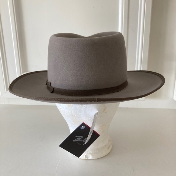 NWT Bailey Of Hollywood Free People Carpenter Taupe Wool Felt Hat Sz S main image 7